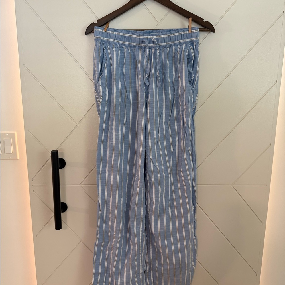 Auden Blue and White Striped Pajama Pants